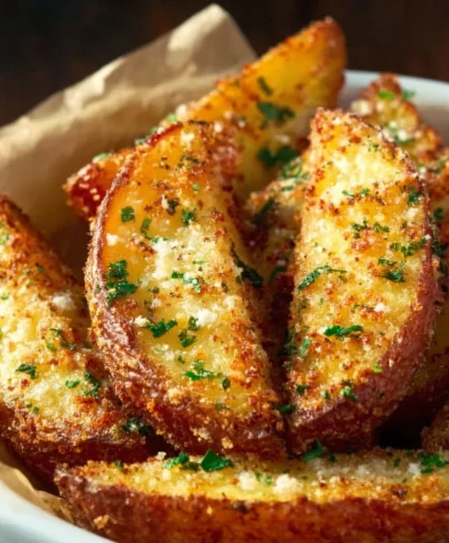 Baked Garlic Parmesan Potato Wedges