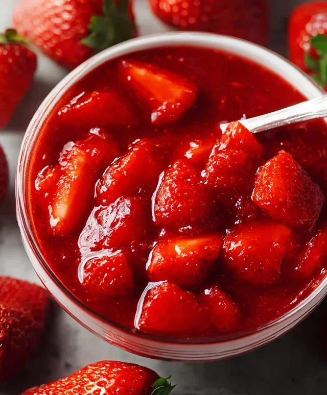 Fresh Strawberry Sauce (Strawberry Topping)