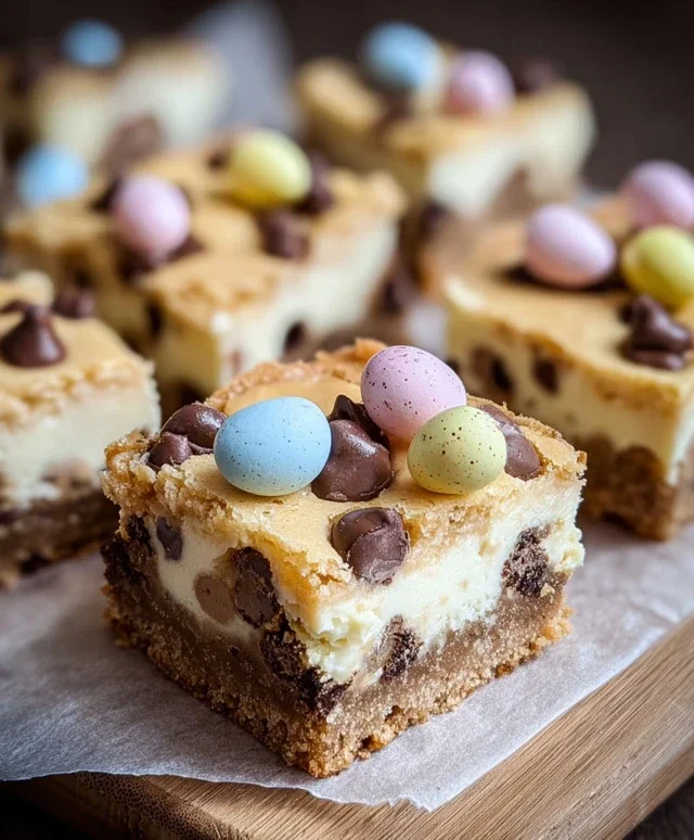 Mini Egg Cheesecake Cookie Bars