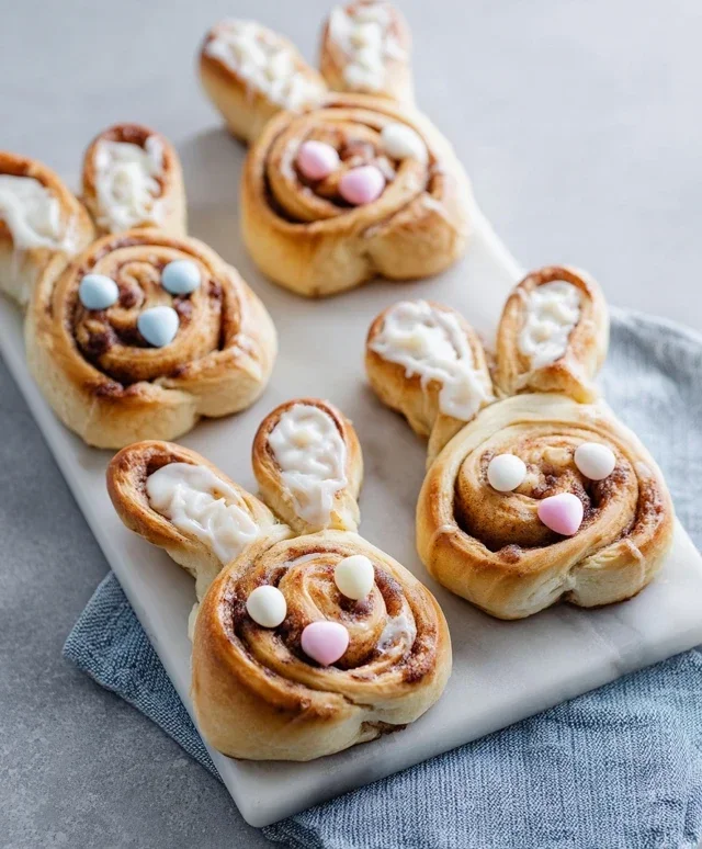 Easter Bunny Cinnamon Rolls