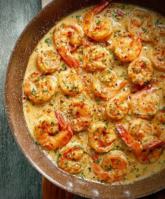 Creamy Garlic Shrimp (15 mins)