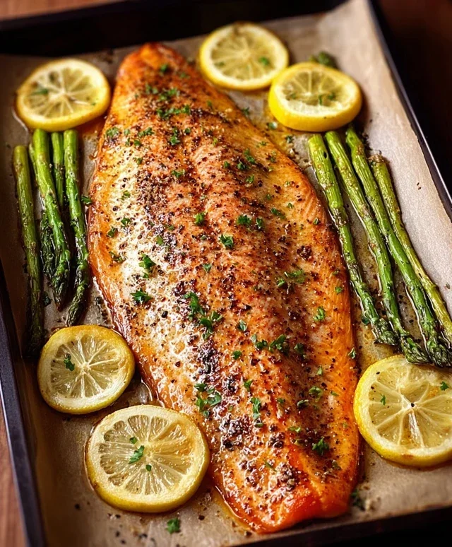 Baked Rainbow Trout with Lemon, Pepper, and Garlic