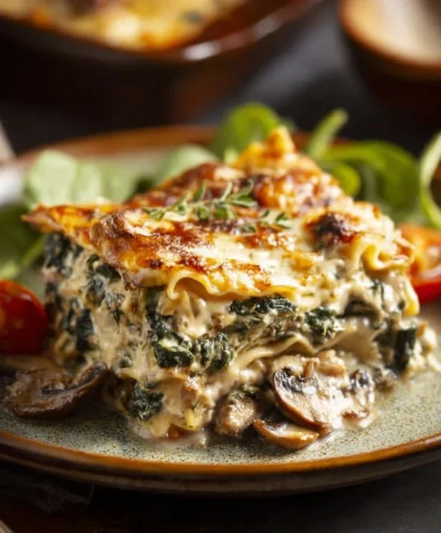 Mushroom And Spinach Lasagna Recipe