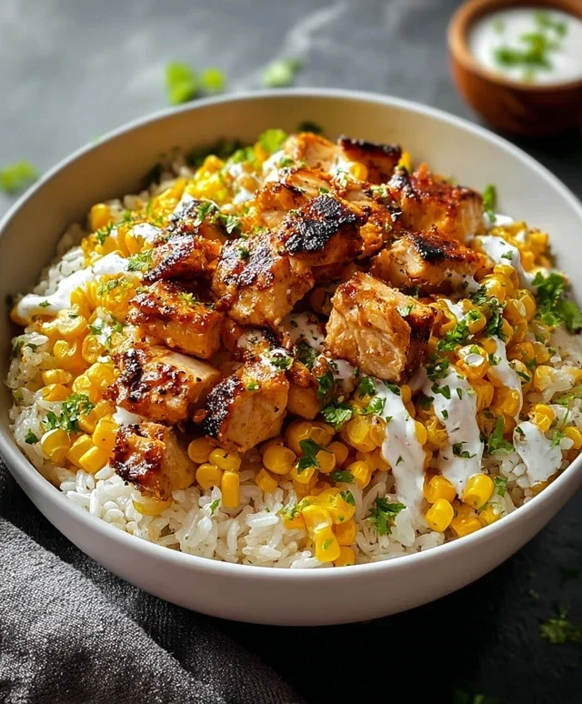 Street Corn Chicken Rice Bowl