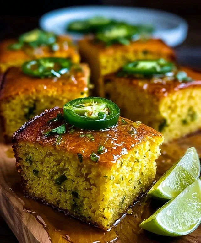 Jalapeño Cornbread with Lime Honey Glaze