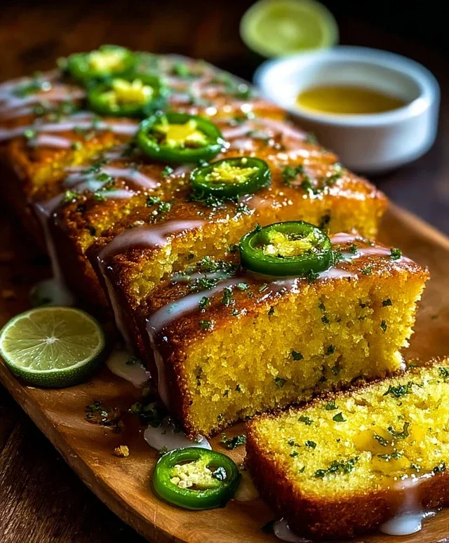 Jalapeño Cornbread with Lime Honey Glaze