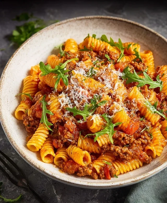 Beef Pasta in Tomato Sauce {Beef Ragu Pasta}