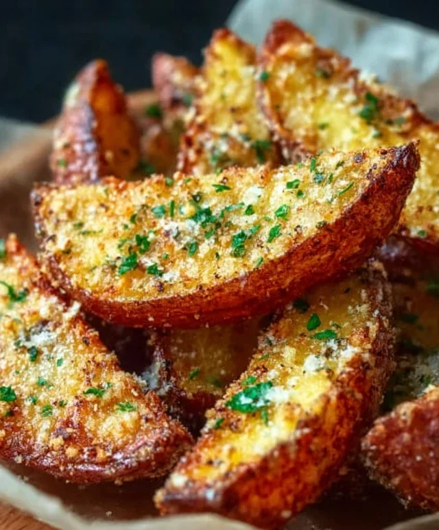 Baked Garlic Parmesan Potato Wedges