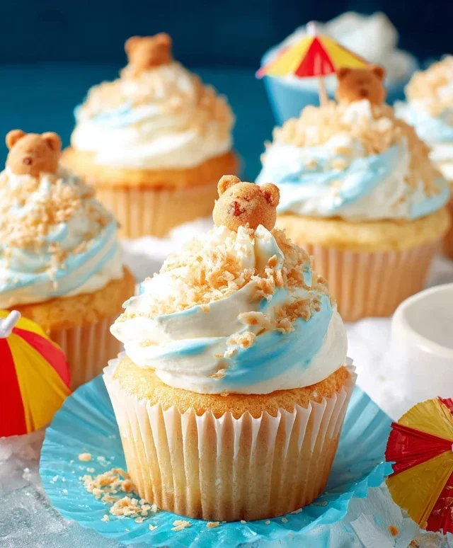 Beach Party Cupcakes