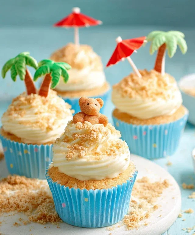 Beach Party Cupcakes