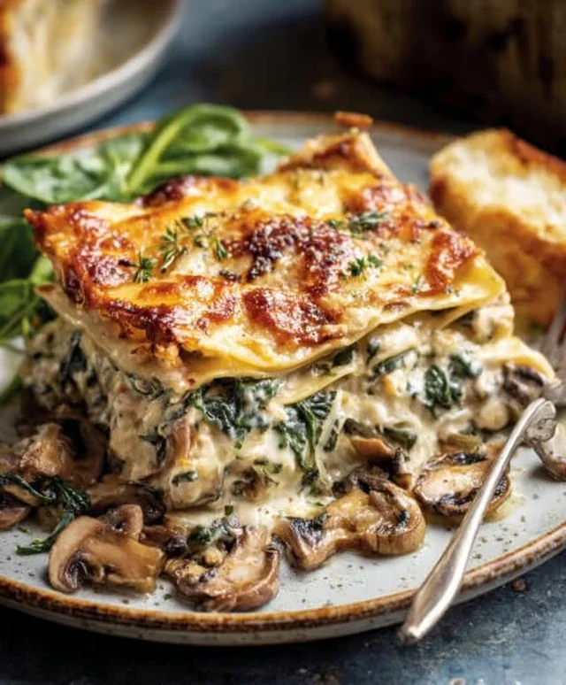 Mushroom And Spinach Lasagna Recipe