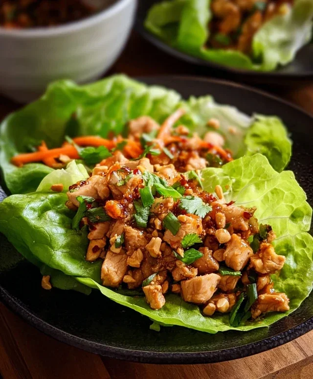 Thai Chicken Lettuce Wraps