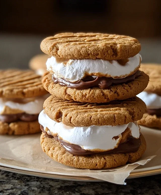 Peanut Butter S'mores Sandwich Cookies