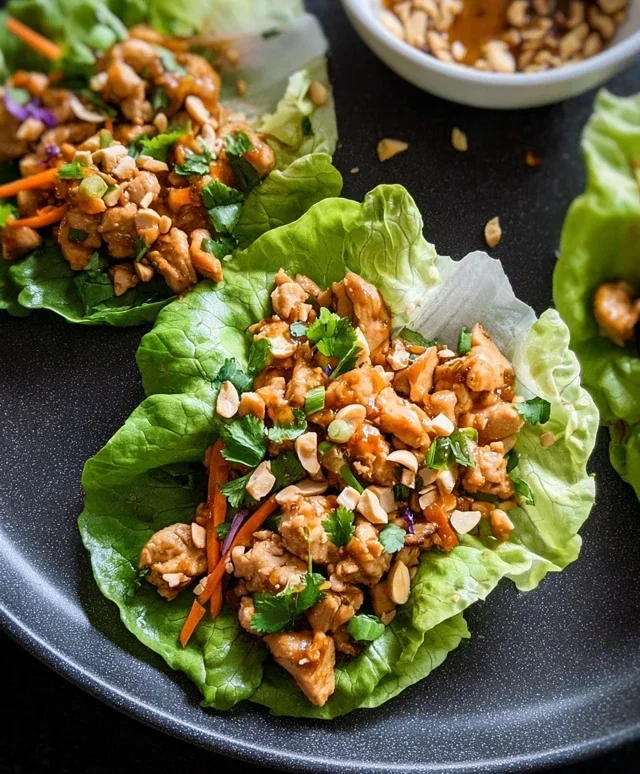 Thai Chicken Lettuce Wraps