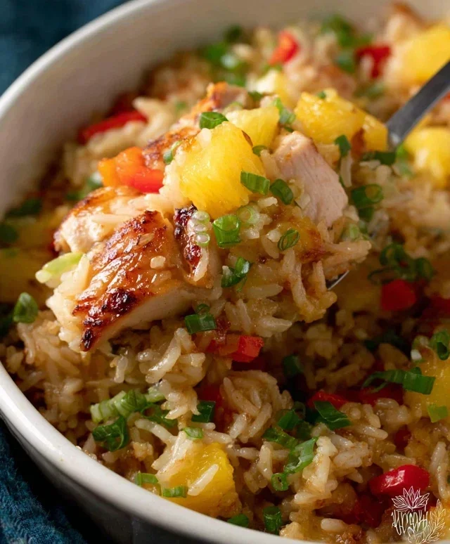 Aloha Pineapple Chicken Rice Casserole