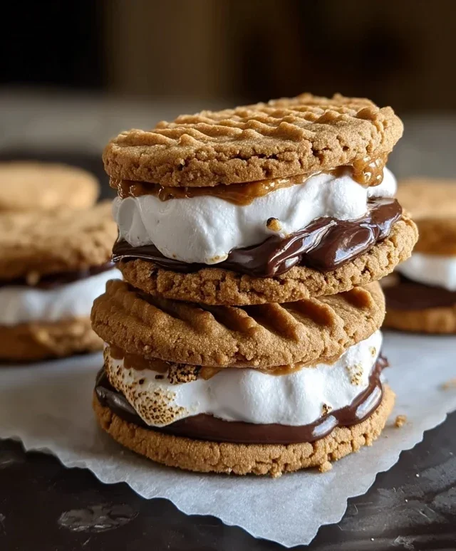 Peanut Butter S'mores Sandwich Cookies