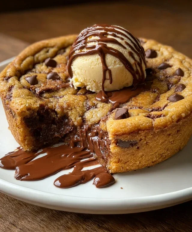 Deep Dish Nutella Cookie Pie