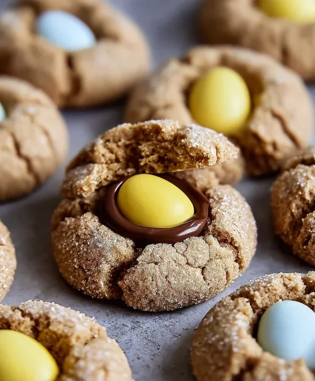Cadbury Egg Kiss Cookies