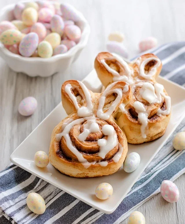 Easter Bunny Cinnamon Rolls