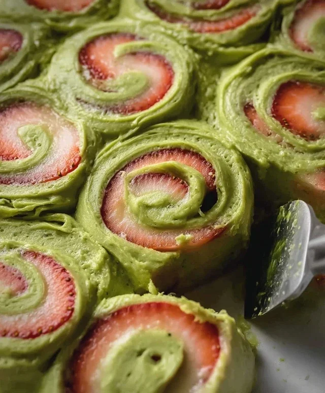 Strawberry Matcha Latte Rolls
