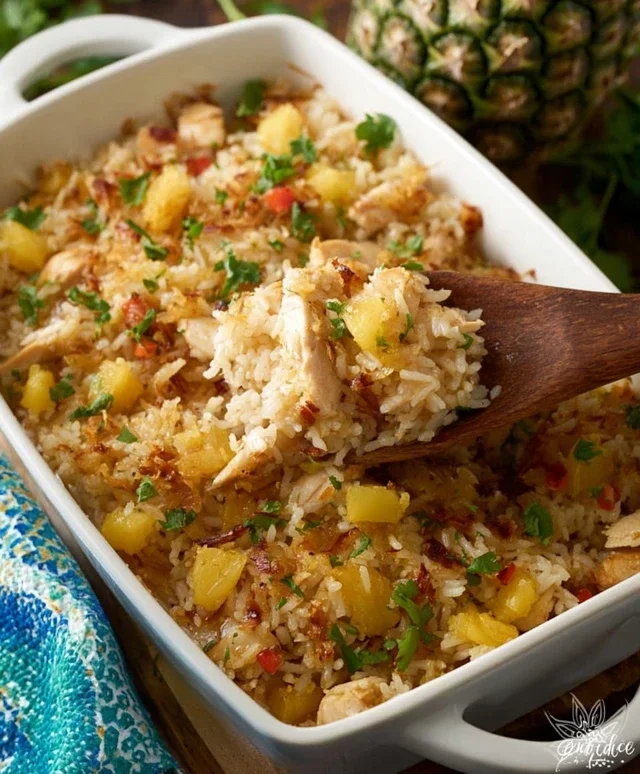 Aloha Pineapple Chicken Rice Casserole