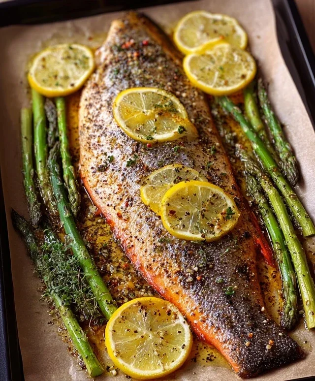 Baked Rainbow Trout with Lemon, Pepper, and Garlic