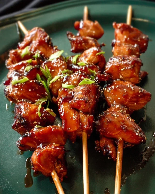 Sticky Bourbon Extract Extract Chicken Skewers