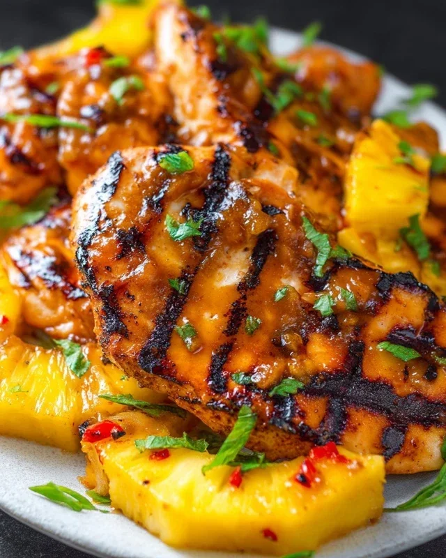 Grilled Mango Pineapple Chicken