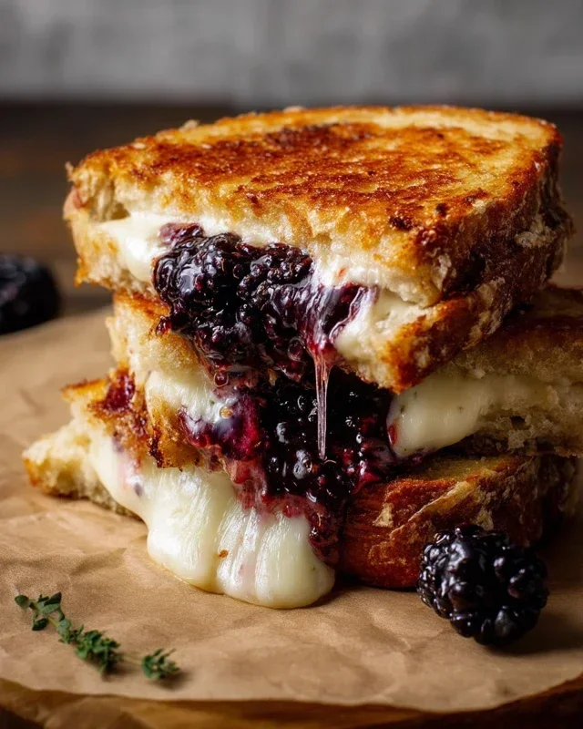 Blackberry Balsamic and Brie Grilled Cheese