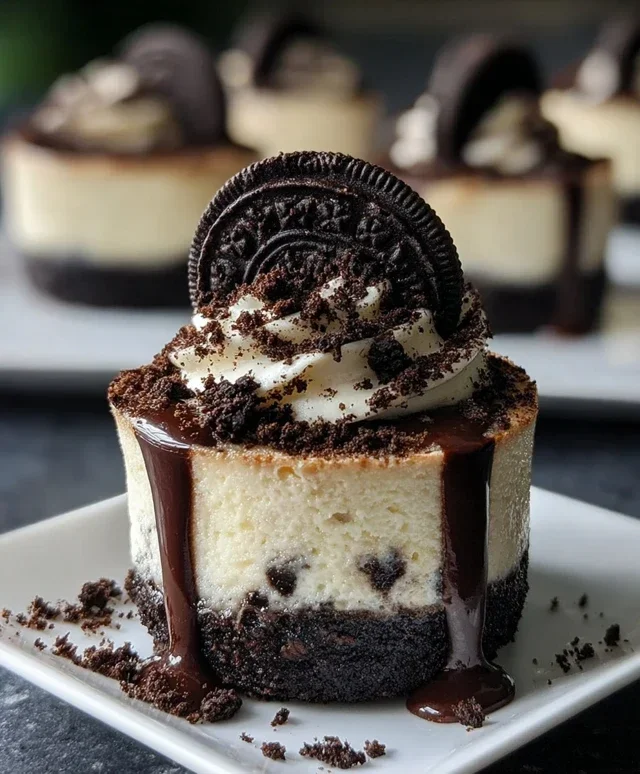 Oreo Overload Stuffed Mini Cheesecake