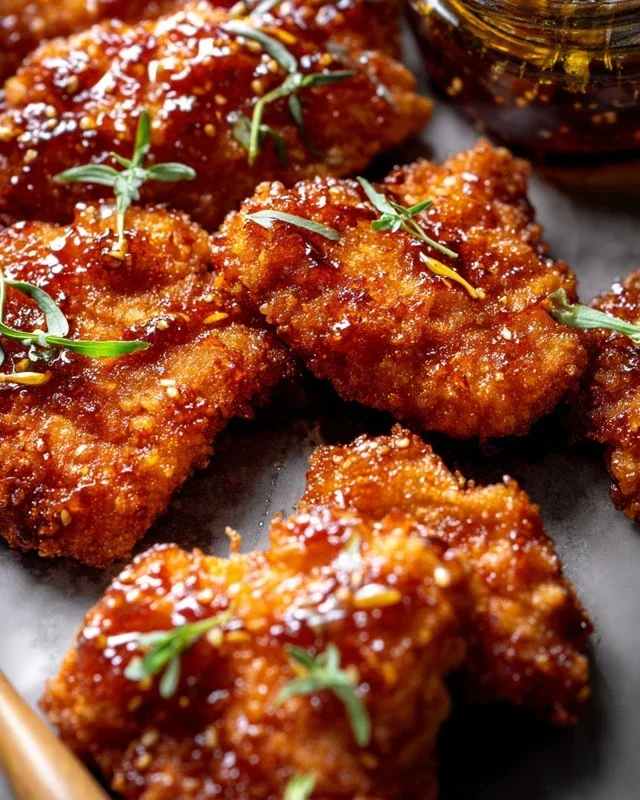 Baked Crunchy Hot Honey Chicken