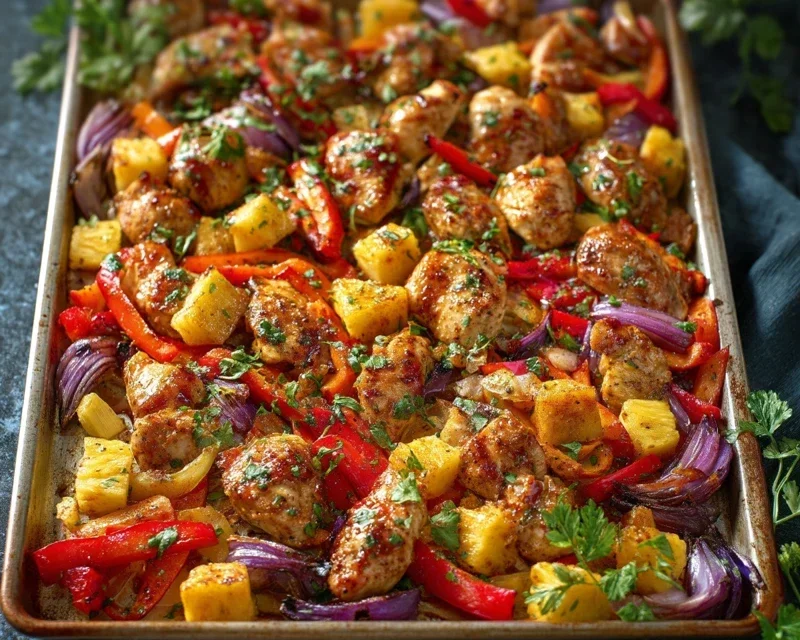 Hawaiian Chicken Sheet Pan