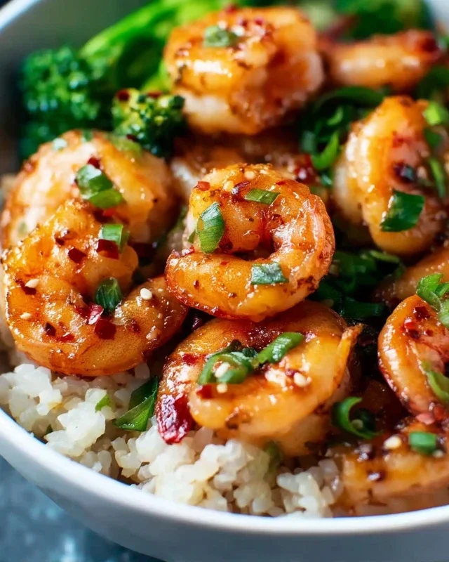 Honey Garlic Shrimp Bowls