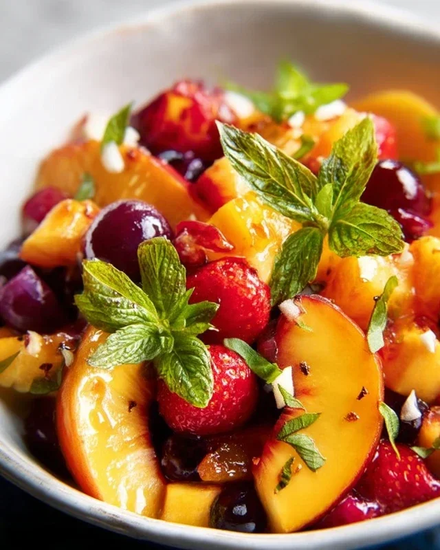 Summer Peach Fruit Salad