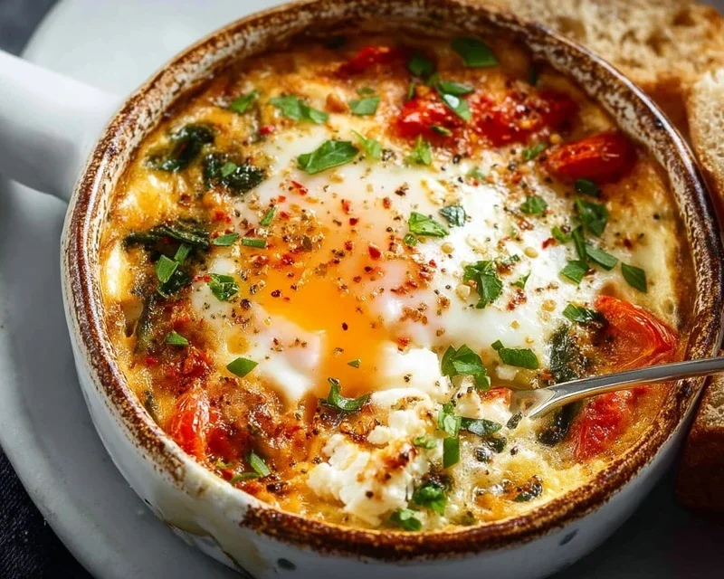Baked Feta Eggs
