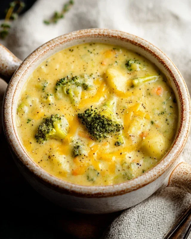 Broccoli Potato Cheese Soup Recipe