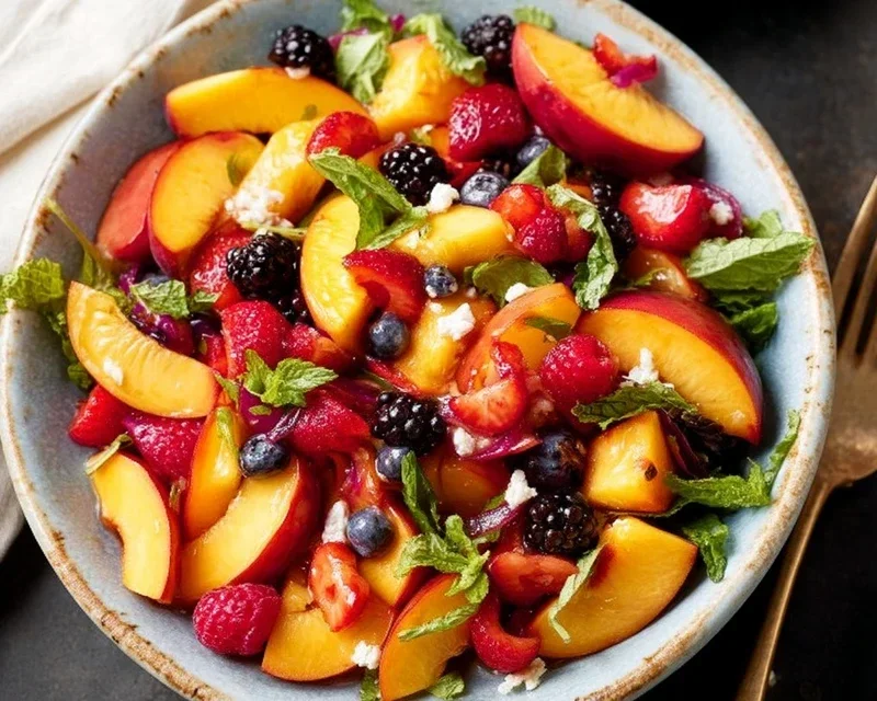 Summer Peach Fruit Salad