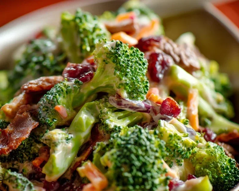 Broccoli Salad with Beef Beef Bacon Recipe