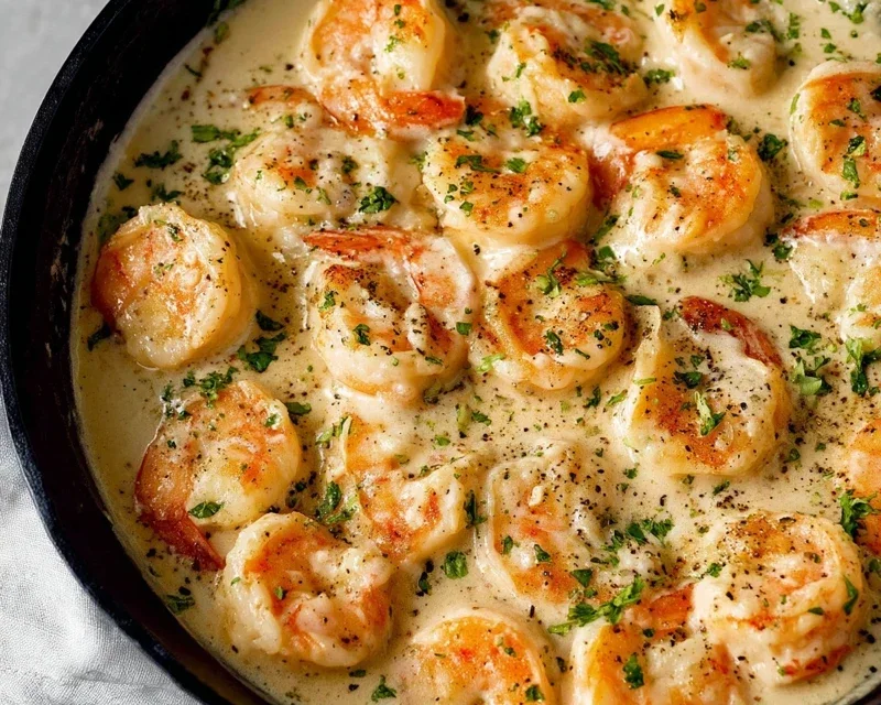 Creamy Garlic Shrimp (15 mins)