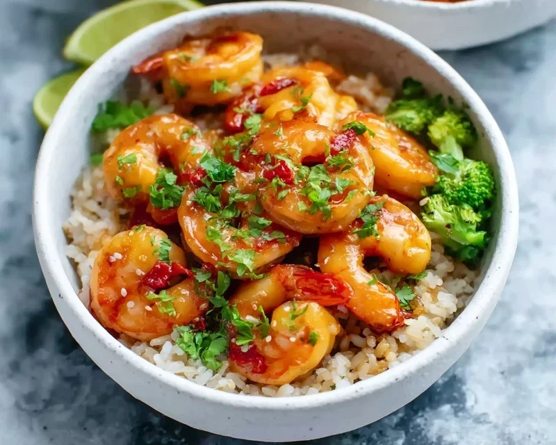 Honey Garlic Shrimp Bowls