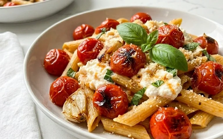 Roasted Tomato and Garlic Ricotta Pasta