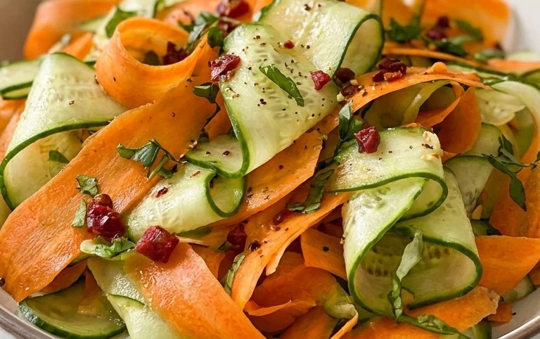 Carrot and Cucumber Ribbon Salad