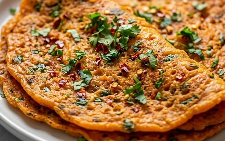 Masoor Dal Chilla | Savory Red Lentil Pancakes