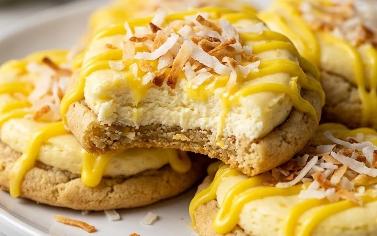 Lemon Coconut Cheesecake Cookies
