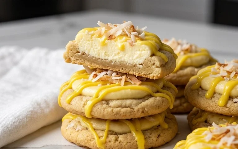 Lemon Coconut Cheesecake Cookies
