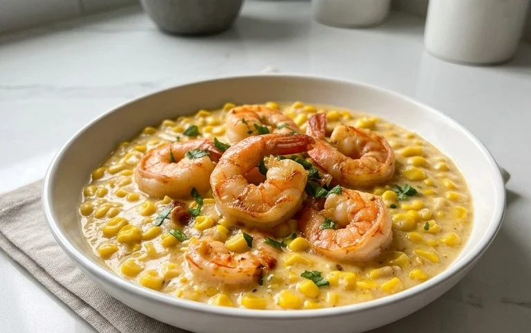 Shrimp and Creamed Corn (30 Minutes, One-Pan)