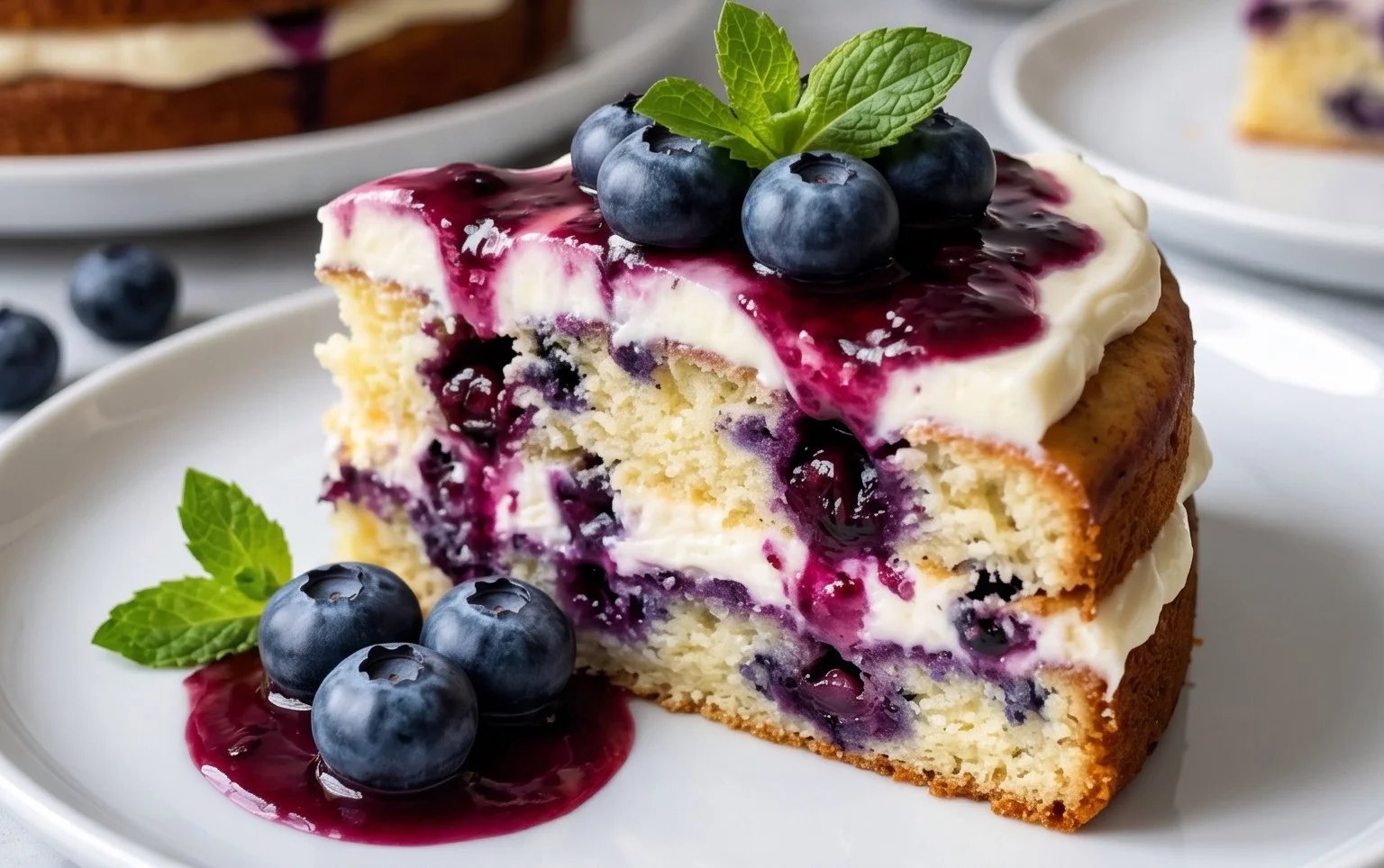 Nova Scotia Blueberry Cream Cake