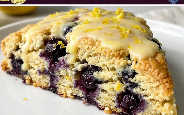 Almond Flour Lemon Blueberry Scones