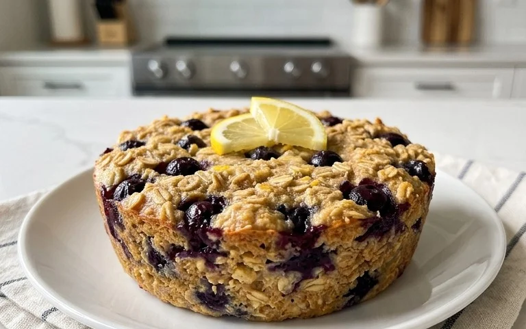 Lemon Blueberry Baked Oats