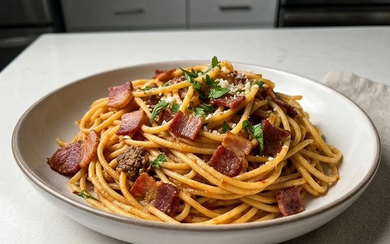 Beef Bacon Pasta